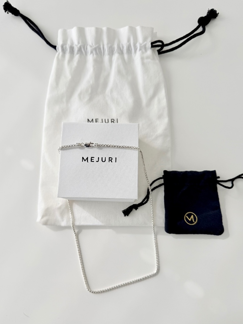 Mejuri Silver Round Box Chain Necklace (20")